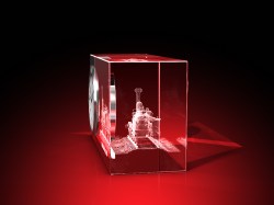 Saxonia - Uhr, Glas eckig (95 x 50 x 35) – GLASFOTO.COM